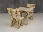 Victoria Space-Saving Picnic Table & Benches with Backrest