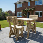 Victoria Space-Saving Picnic Table & Benches with Backrest