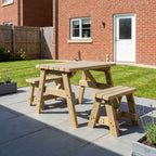 Victoria Space-Saving Picnic Table & Benches Set