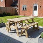 Victoria Space-Saving Picnic Table & Benches Set