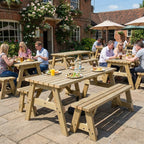 Victoria Space-Saving Picnic Table & Benches Set