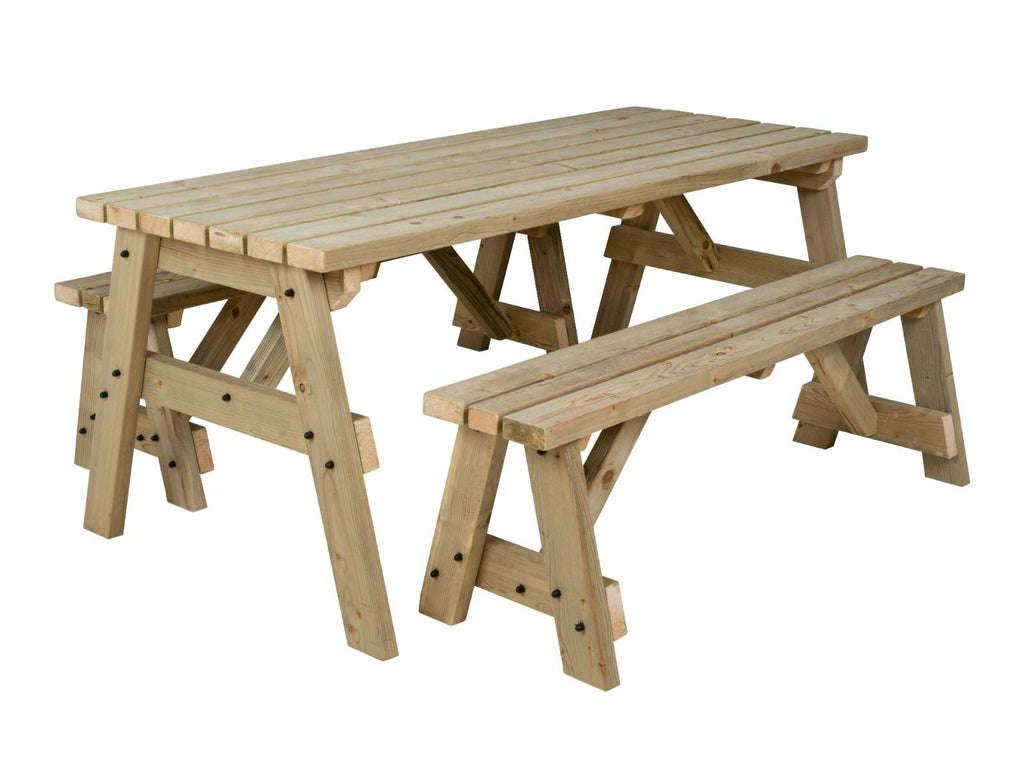 Victoria Space-Saving Picnic Table & Benches Set
