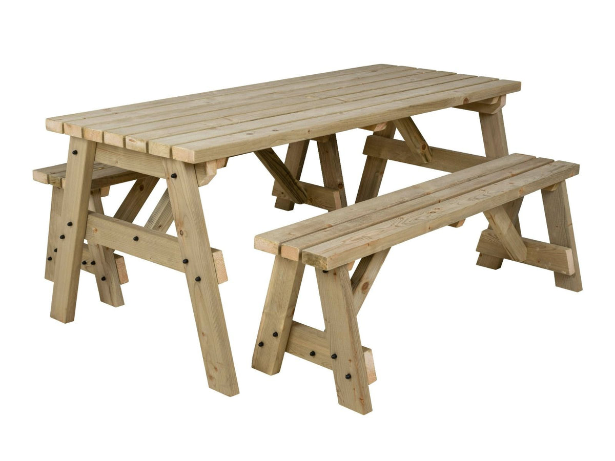 Victoria Space-Saving Picnic Table & Benches Set