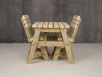 Victoria Space-Saving Rounded Picnic Table & Benches Set with Backrest