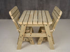 Victoria Space-Saving Rounded Picnic Table & Benches Set with Backrest