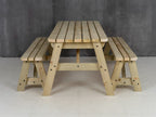 Victoria Rounded Space Saving Picnic Table and Benches Set