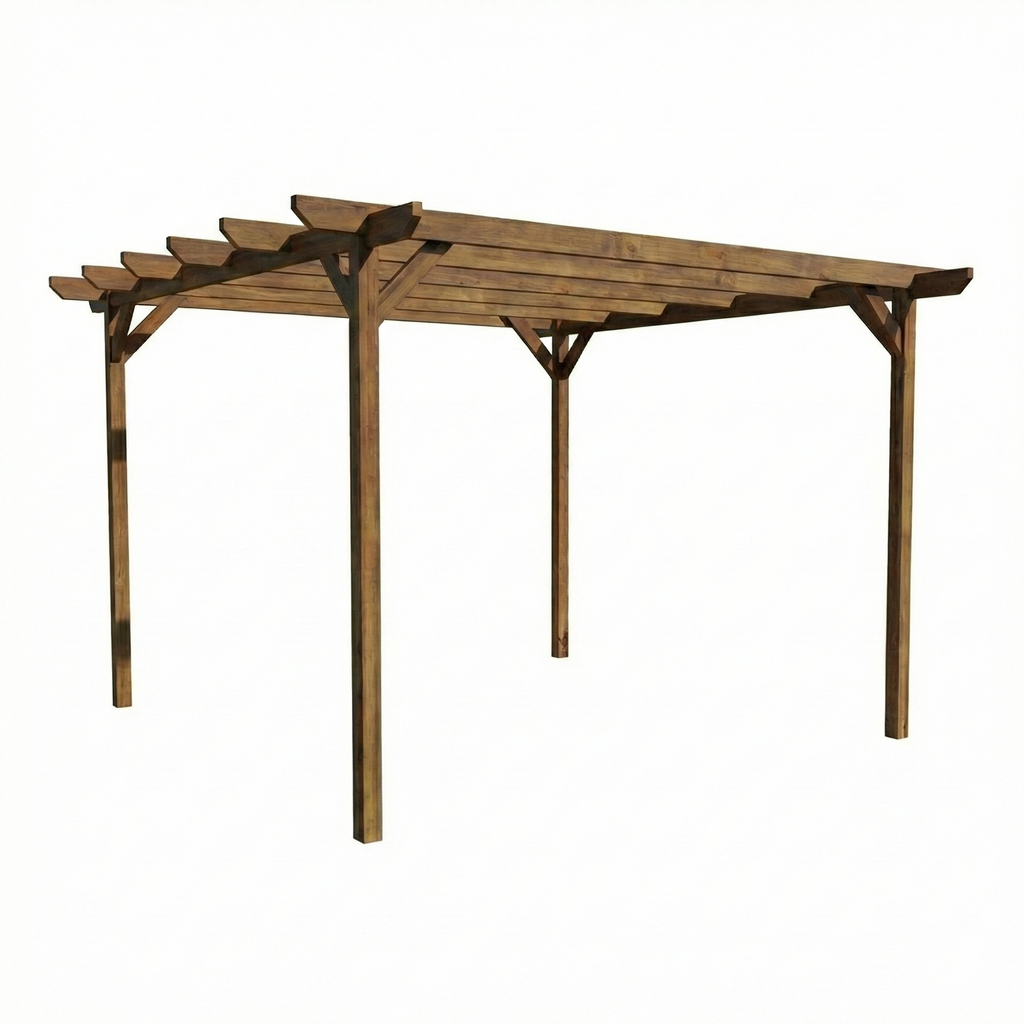 Chamfered Wooden Garden Pergola Kit