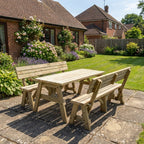Victoria Picnic Table and Benches Set With Backrest