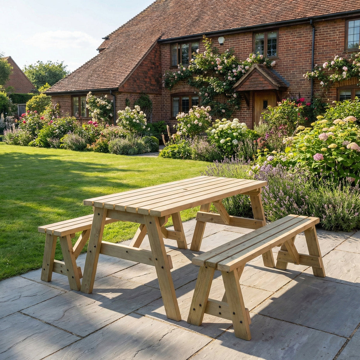 Victoria Picnic Table and Benches Set
