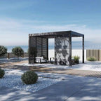 Aluminium Horizontal Privacy Panel — Louvre Screen for Pergolas - VerandaCovers