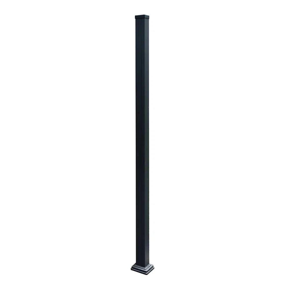 Anthracite Aluminium Fence Post Kit 1.9m — Co-Extrusion Fencing - VerandaCovers