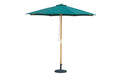 Bali 2.85m Hunter Green Wooden Garden Parasol