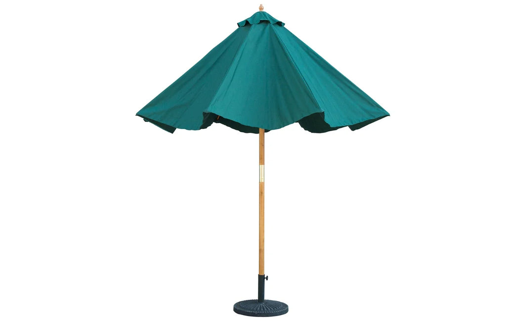 Bali 2.85m Hunter Green Wooden Garden Parasol