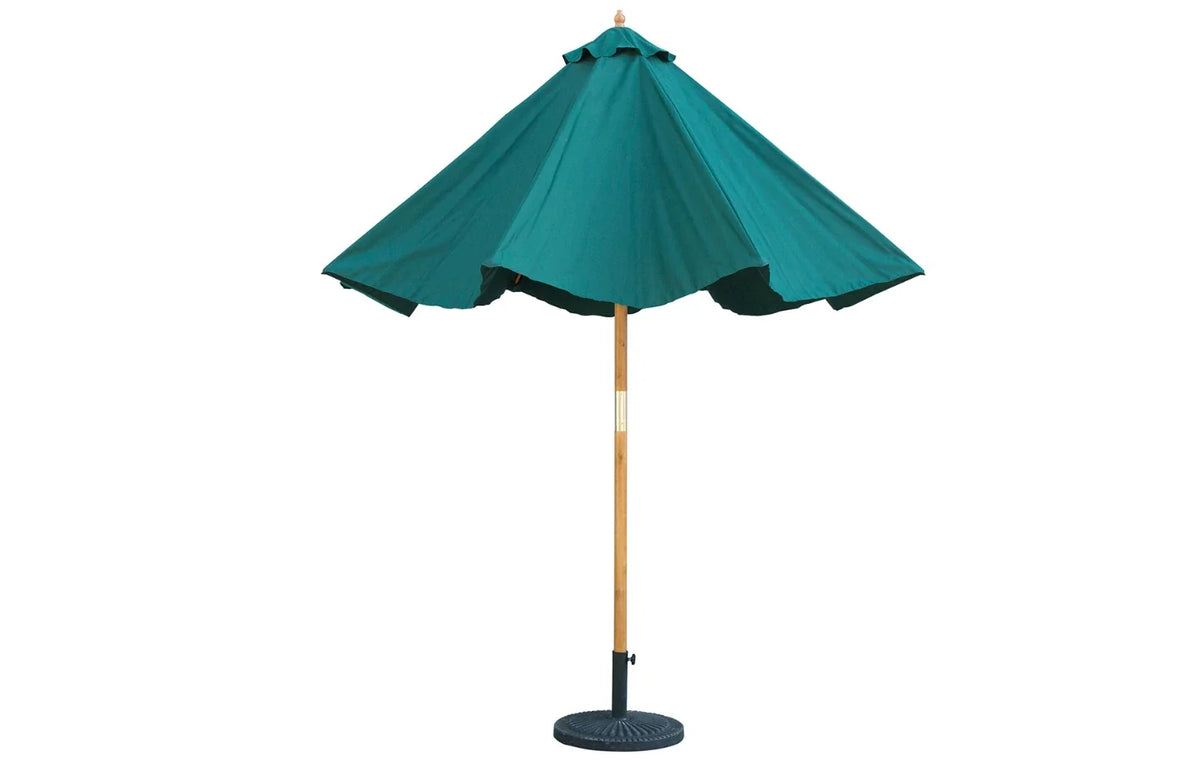 Bali 2.85m Hunter Green Wooden Garden Parasol