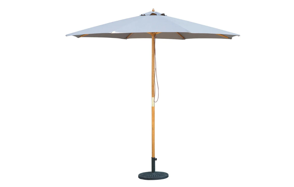 Bali 2.85m Taupe Grey Wooden Garden Parasol
