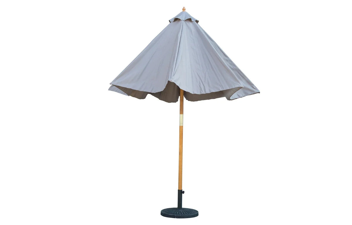 Bali 2.85m Taupe Grey Wooden Garden Parasol