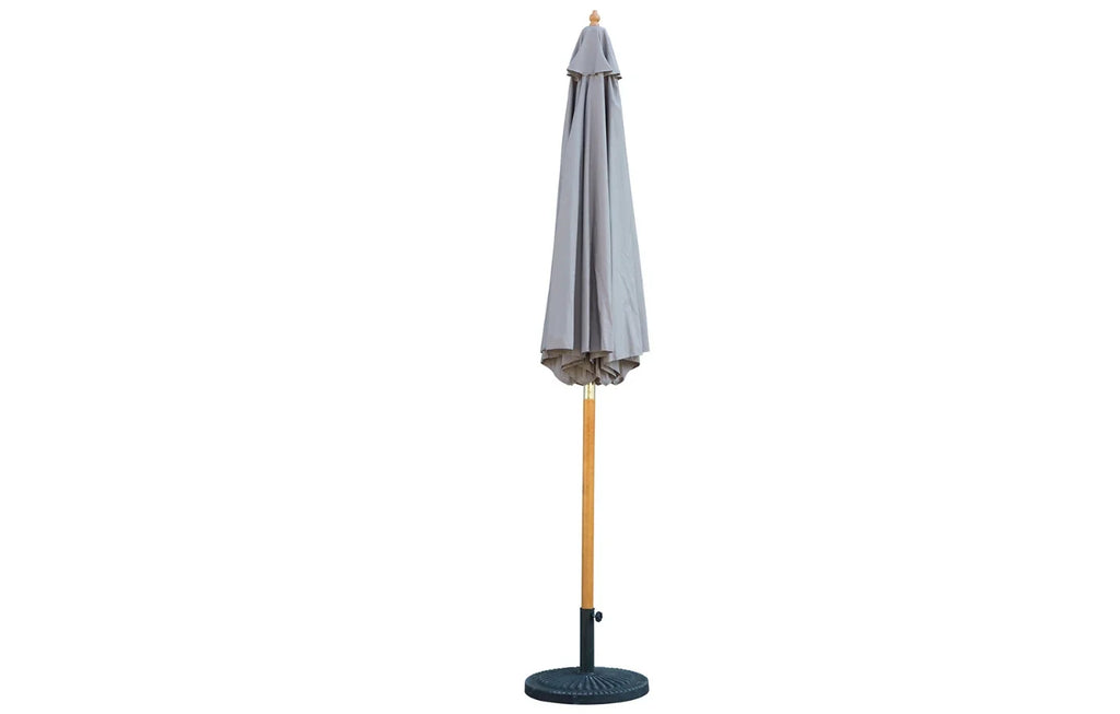 Bali 2.85m Taupe Grey Wooden Garden Parasol