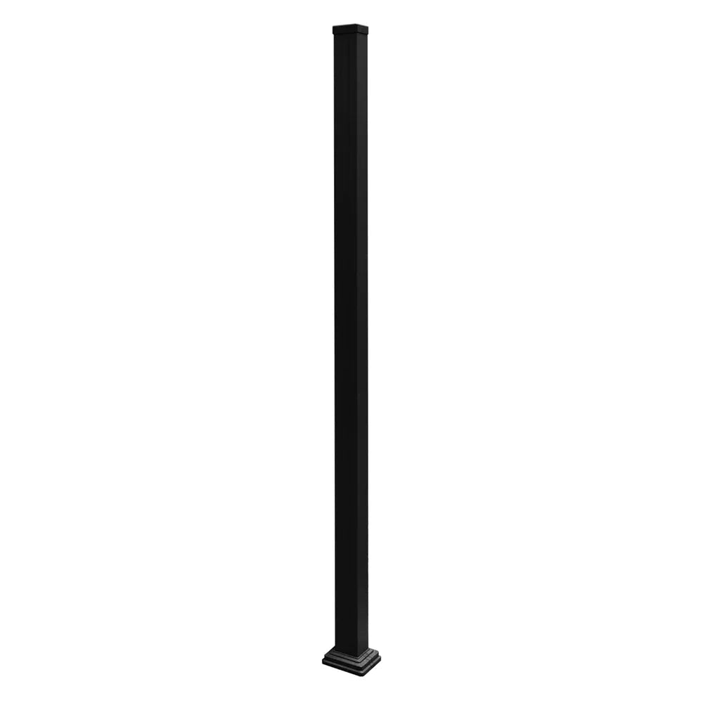 Black Aluminium Fence Post Kit 1.9m - VerandaCovers