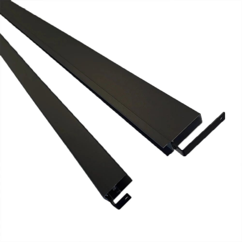 Black Aluminium Top & Bottom Rail — Co-Extrusion Fencing - VerandaCovers