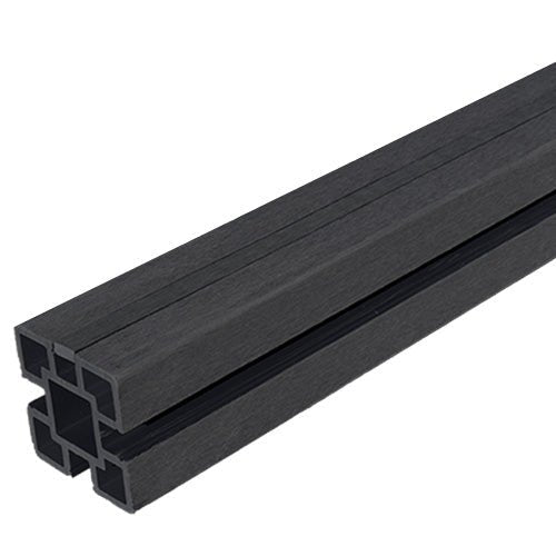 Black Composite Fence Post Kit 2.4m - VerandaCovers