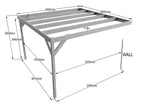 Wall-mounted Wooden Box Pergola Kit