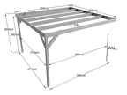 Wall-mounted Wooden Box Pergola Kit