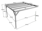 Wall-mounted Wooden Box Pergola Kit