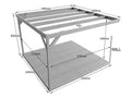 Wall-mounted Box Pergola and Decking Kit