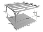 Wall-mounted Box Pergola and Decking Kit