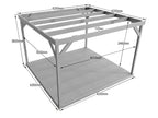 Wooden Box Pergola and Decking Kit