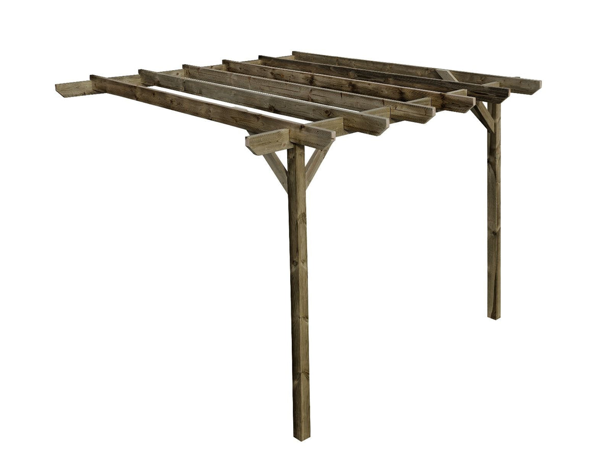 Wall Mounted Pergola Kit — Chamfered Design