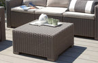 Keter California 68cm Square Taupe Rattan Garden Coffee Table