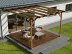 Wall Mounted Pergola and Decking Kit Chamfered Design