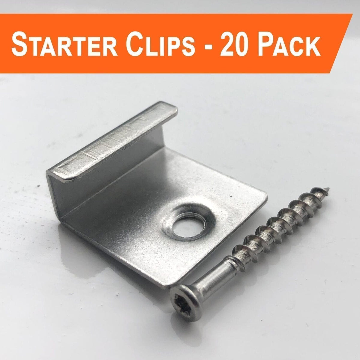 Composite Decking Starter Clips — Pack of 20 - VerandaCovers