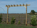 Corbel Single Beam Pergola, Plant Climbing Arbour - Sculpted brace