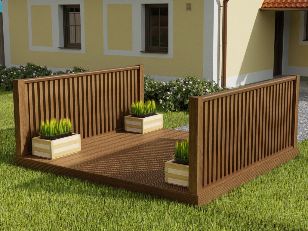 Decking Kit With Two Side Balustrade