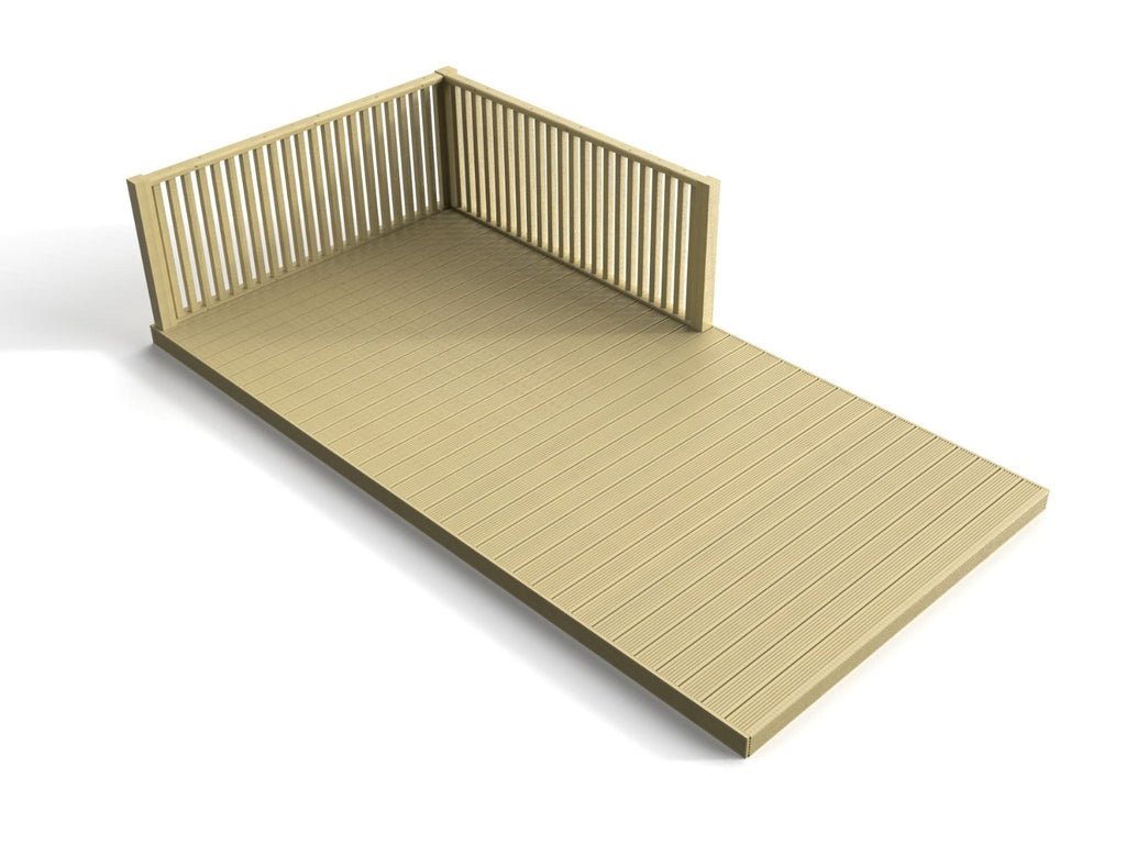 Rectangular Decking Kit With Balustrades V.2