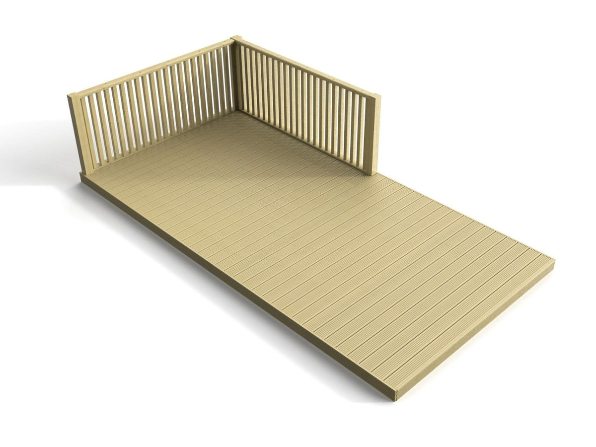 Rectangular Decking Kit With Balustrades V.2