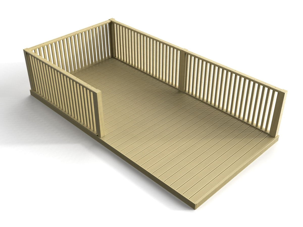 Rectangular Decking Kit With Balustrades V.5