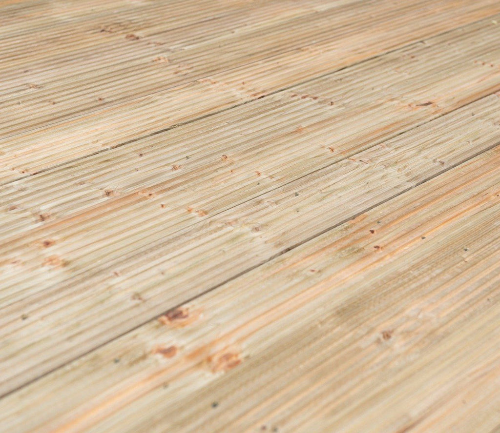 Sculpted Wooden Pergola and Decking Kit