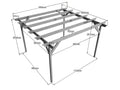 Chamfered Wooden Garden Pergola Kit
