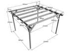 Sculpted Wooden Garden Pergola Kit