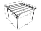 Sculpted Wooden Garden Pergola Kit