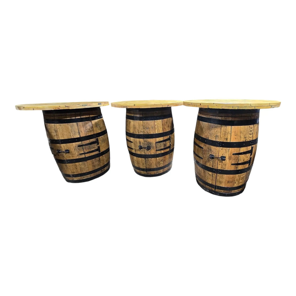 Reclaimed Oak Bourbon Whisky Barrel Bar — Full Size