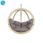 Globo Single Taupe Hanging Egg Chair