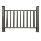 Grey Aluminium Balustrade — Railing Kit & End Post