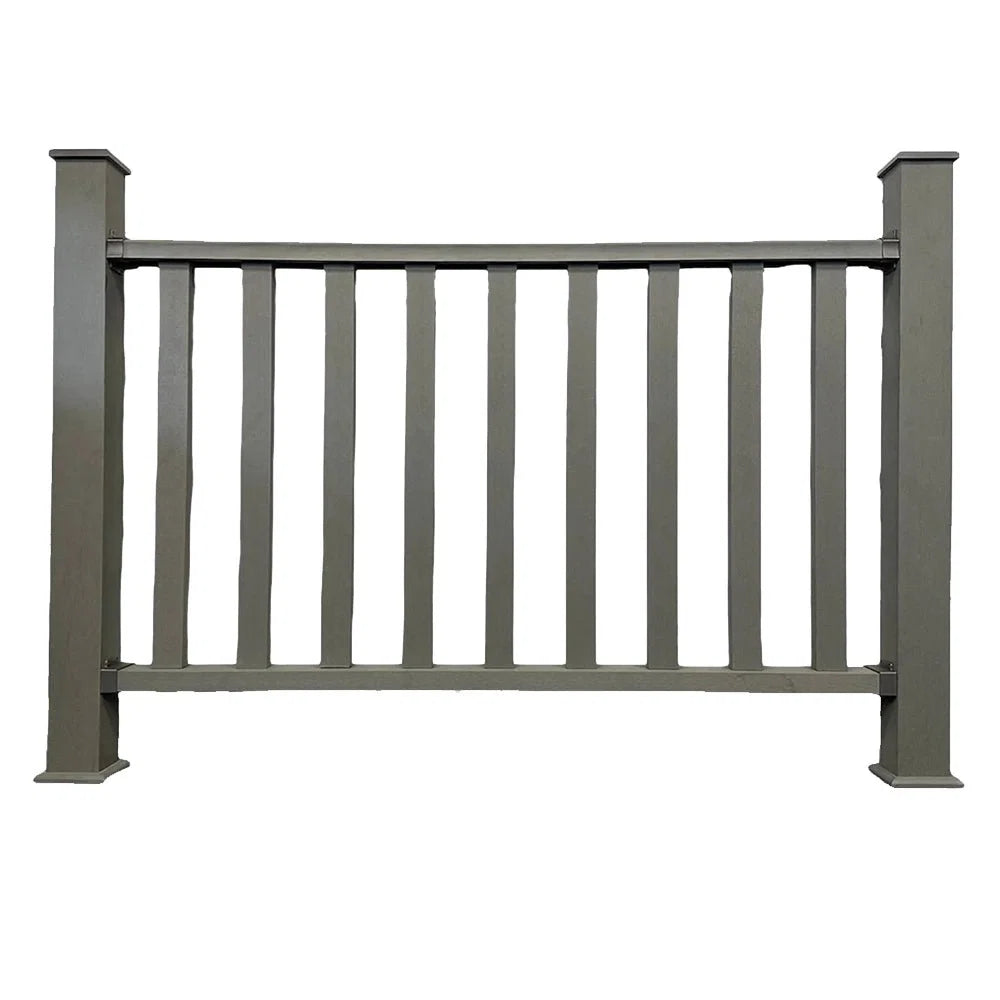 Grey Aluminium Balustrade — Railing Kit & End Post