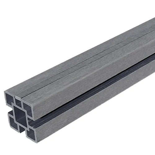 Grey Composite Fence Post Kit 2.4m