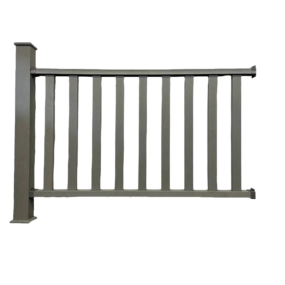 Grey Aluminium Balustrade — Railing Kit & End Post