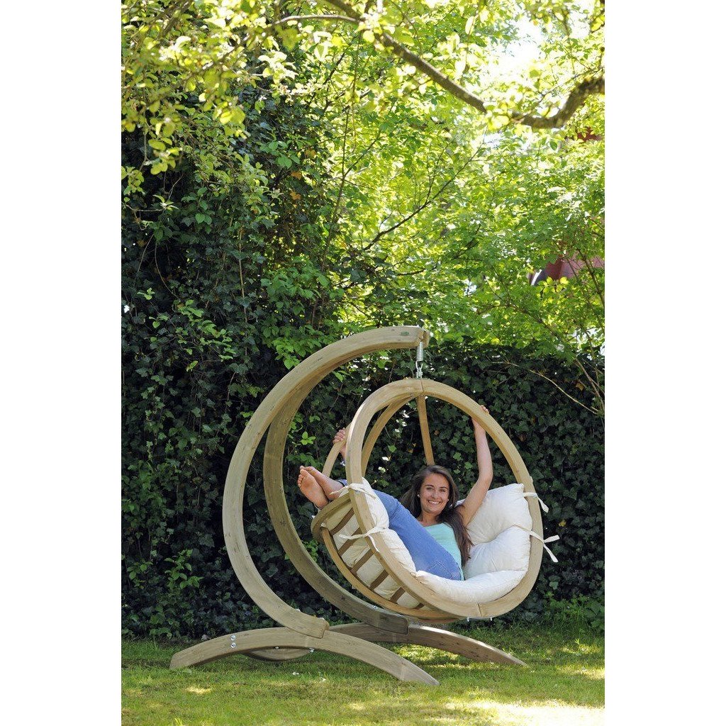Amazonas Globo Single Egg Chair Stand — Weatherproof Spruce